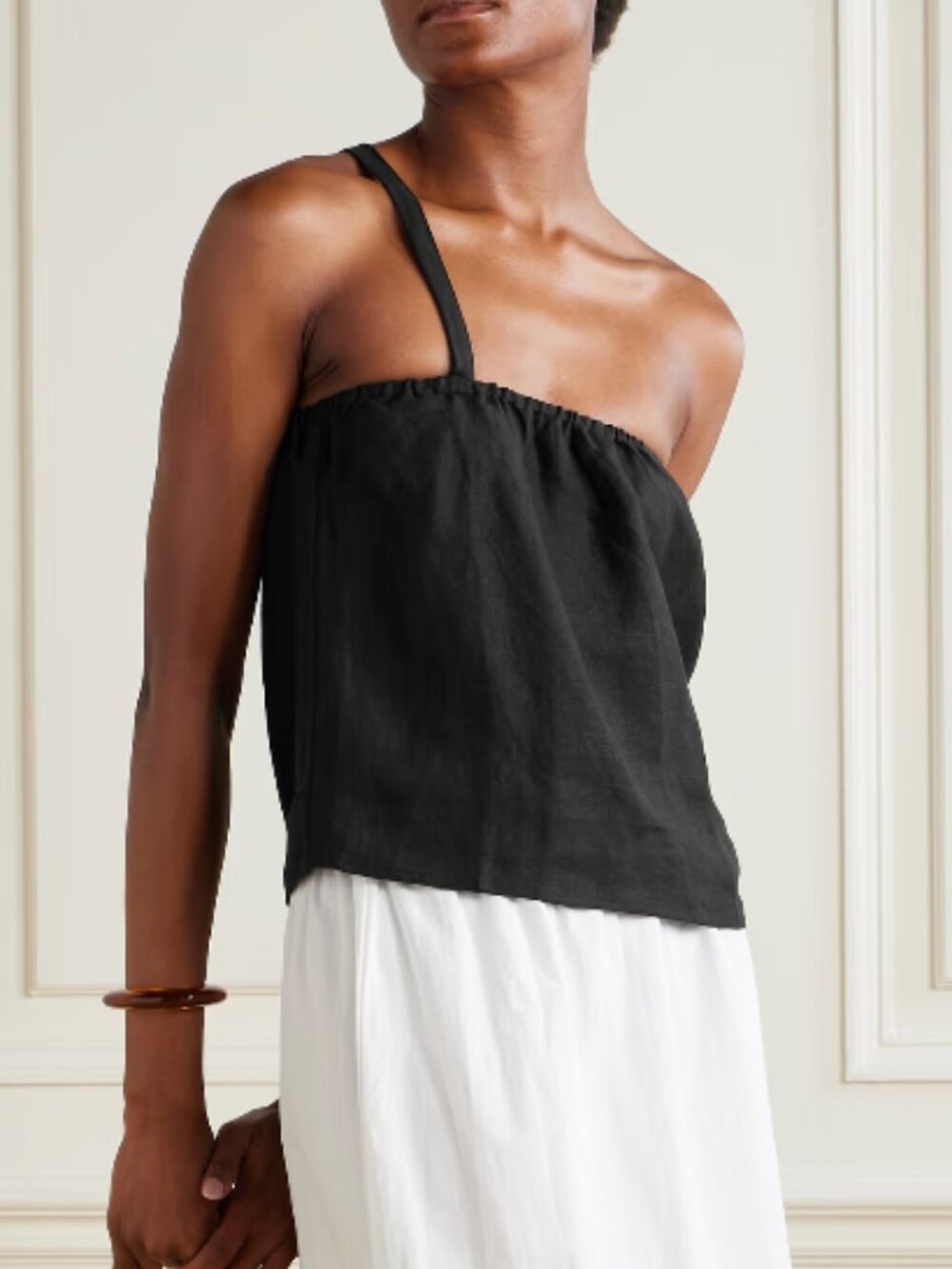 Deiji Studio One-shoulder Linen Top